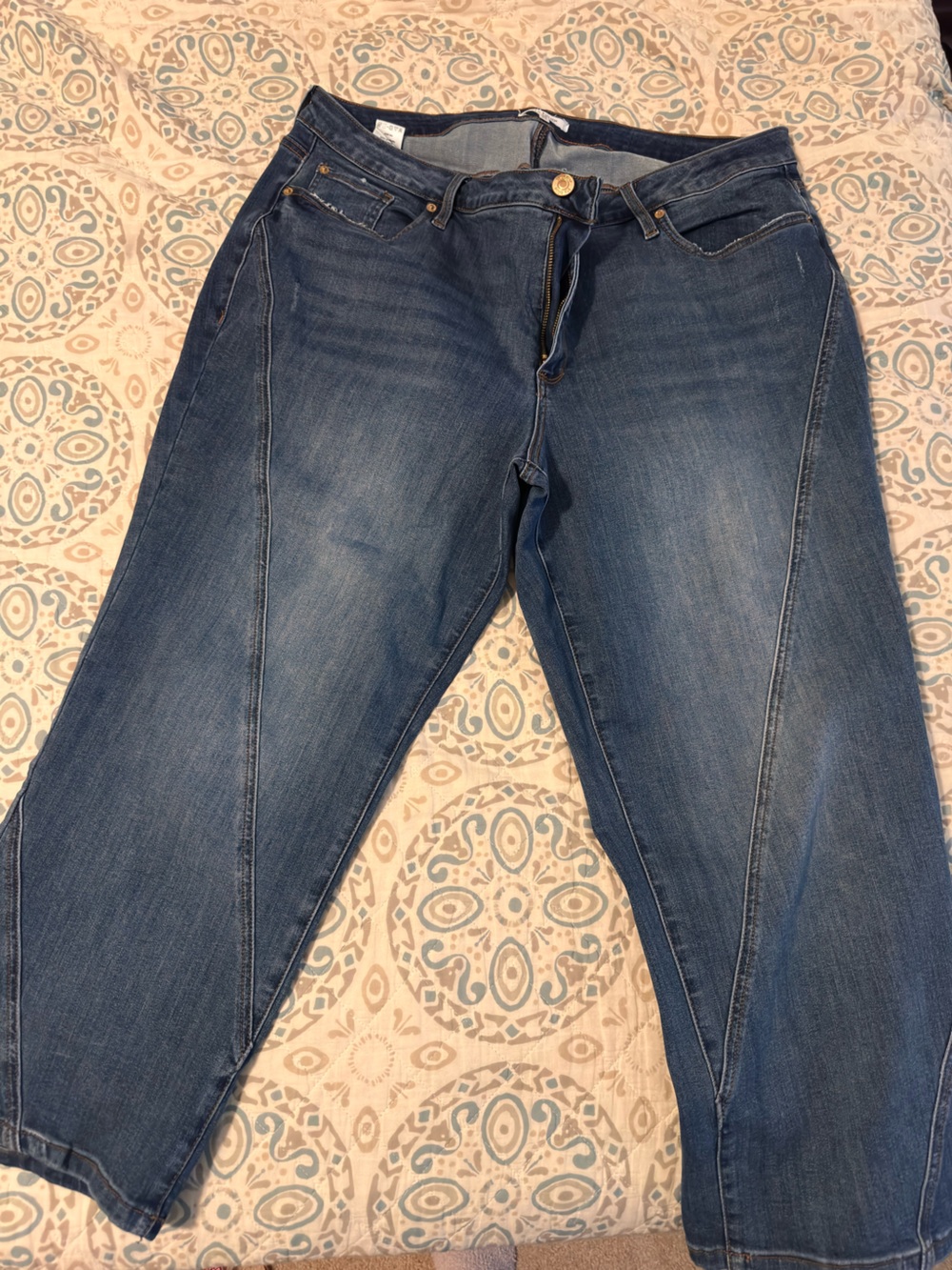 STS Blue Women's Ankle Crop Jeans in Mid Blue Wash